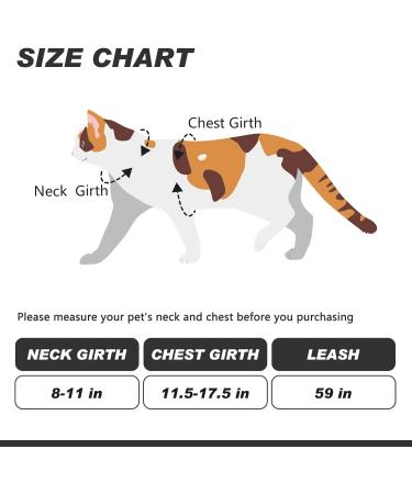 VKPETFR Cat Harness and Leash Set Escape Proof for Walking Adjustable Cute Kitten Harness Leash with Airtag Holder for Small Large Cats Lightweight Soft Walking Travel Harness (Black) - Buy Online on SooperMarket.com