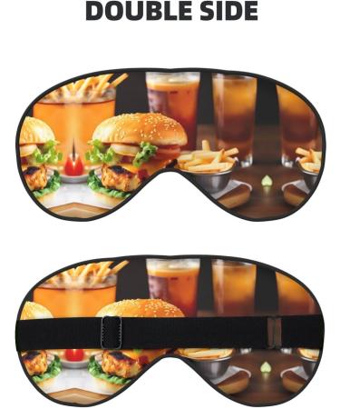 Chicken Leg Burger Sleep Mask - Adjustable & Breathable Eye Mask for Comfort | Fashionable International Shipping - Buy Online on SooperMarket.com