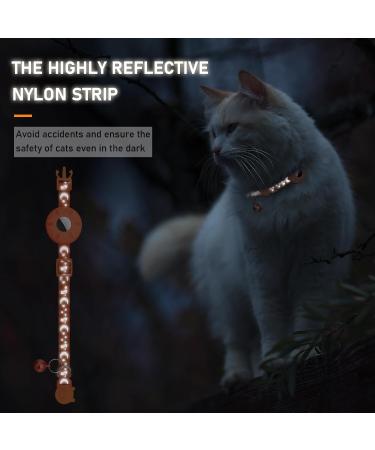 Simket Airtag Cat Collar - Reflective & Waterproof with Safety Buckle | 3/8 Width | Apple Airtag Compatible | Black - Buy Online on SooperMarket.com