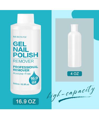 Morovan Gel Nail Polish Remover Kit - Professional Non Acetone Gel Soak Off Remover Set with Cuticle Pusher and Nail Remover Clips - 15 Piece Set - Buy Online on SooperMarket.com