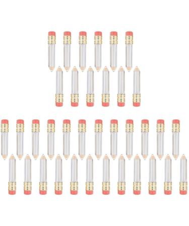 FRCOLOR 36 Pcs Empty Lip Gloss Tubes Creative Pencil Shaped Clear Mini Refillable Lip Oil Bottles For Women Girl Diy Cosmetics Lip Oil 1 Ounce (Pack of 1) As Shownx3pcs