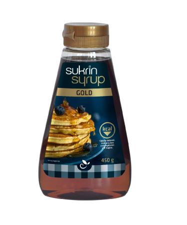 Sukrin Gold Syrup - Sugar Free syrup With Fibre Gluten Free Keto And Low Carb Sweetener For Desserts And Breakfast 450 g Gold 450 g (Pack of 1)