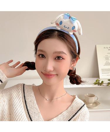 Kawaii Spa Headband for Washing Face | Cute Hairband for Makeup - Blue | Women's Girls' Party Costume Accessories - Buy Online on SooperMarket.com