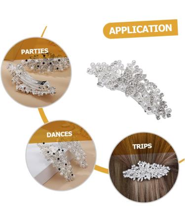 HAPINARY Rhinestone Hair Clip Headwear for Women Flower Hair Clips for Women Rhinestone Flower Hair Clip Girl Headdress Flower Hair Barrette Sparkly Hair Clip Hair Accessory Bride Abs - Buy Online on SooperMarket.com