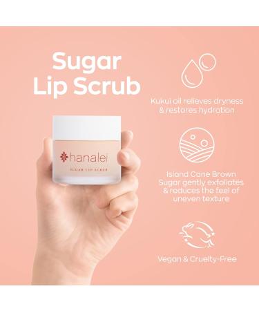 Hanalei Sugar Lip Scrub and Lip Treatment Bundle - Raw Cane Sugar, Hawaiian Kukui Nut Oil (Cruelty-Free, Paraben-Free) - Buy Online on SooperMarket.com