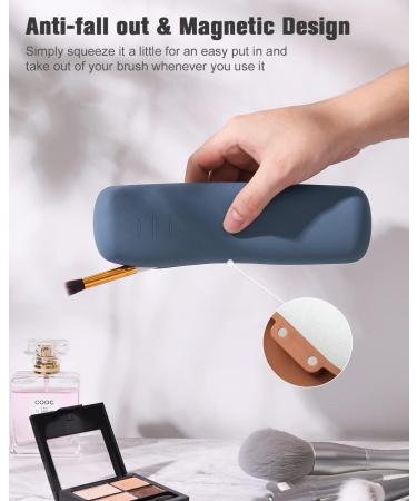 Fnyes Travel Makeup Brush Holder L Blue | Stylish & Compact Organizer for On-the-Go Beauty - Buy Online on SooperMarket.com