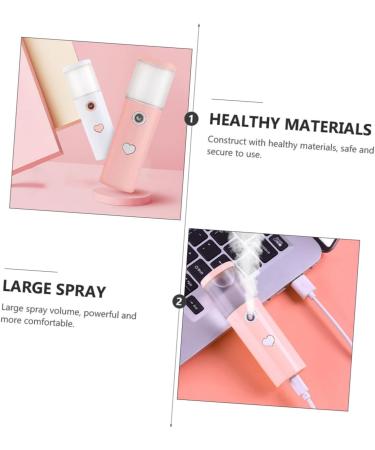 Baluue Facial Humidifier Mini Humidifier Facial Mist Sprayer Skin Moistener Nano Misting Sprayer Abs Pink - Buy Online on SooperMarket.com