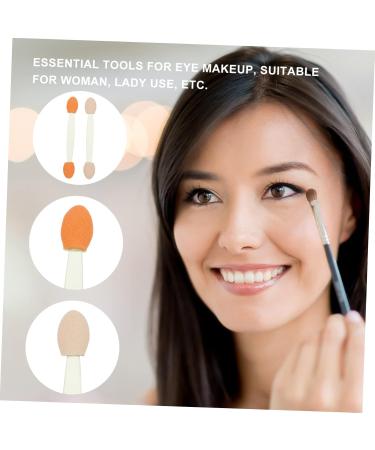 PLAFOPE 100pcs Sponge Eye Emulsion Dual Ended Makeup Brush Plastic Eye Shadow Sponge Stick - Buy Online on SooperMarket.com