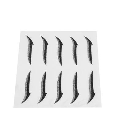 Reusable Glitter Eyeliner Stickers Adhesive Winged Eyeliner Sticker for Womens Eyes Makeup Waterproof Self Adhesive Eyeliner Stickers for Weddings Dance Parties(Silver)