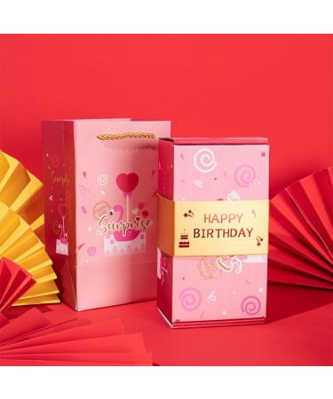 Generic Happy Birthday Surprising Boxes Bouncing Red Envelope Gift Boxes for Family Friend Neighbor Gift 20pcs Bounce Boxes Gift Boxes Gift Bags Pink HAPPY BIRTHDY - Buy Online on SooperMarket.com