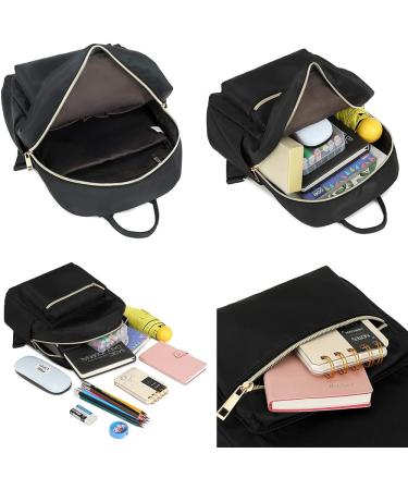 Water-Resistant Mini Backpack for Women and Girls - Small Purse Shoulder Bag for School, Travel - Black - Buy Online on SooperMarket.com