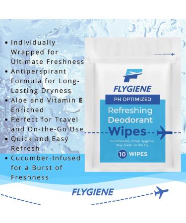 Deodorant Wipes - Individually Wrapped Antiperspirant Body Wipes (10 Count) | Shop Now for Freshness Anywhere - Buy Online on SooperMarket.com