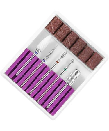 POPETPOP 3 Sets Nail Grinding Head Faux Nails Artificial Nails Nail Drill Bits Electric Manicure Nail File Beginner Kit Manicure Drill Bits Nail Drill Tool Exfoliating Manicure Tools Purple 6.5x5.5cmx3pcs Purplex3pcs - Buy Online on SooperMarket.com