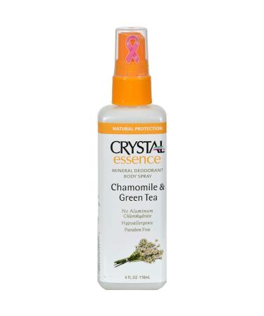 Crystal Essence Mineral Deodorant Spray Chamomile & Green Tea 4 oz (Pack of 2)