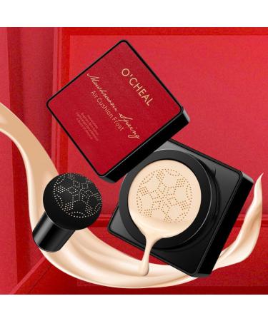 GL-Turelifes Mushroom Head CC Cream Air Cushion Foundation Water Feeling Flawless BB Cream Moisturizing Oil Control Long Lasting Lightweight & Smoothing Natural Concealer (H-02 Natural 0.53 Oz) 15 g (Pack of 1) H-02 Natural - Buy Online on SooperMarket.com