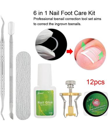 Toenail Tool 6 in 1 Ingrown Toe Nail Fixer Pedicure Toenail Recover Nail Foot Care Kit Ingrown Toenail Corrector for Men Women(24pcs) - Buy Online on SooperMarket.com