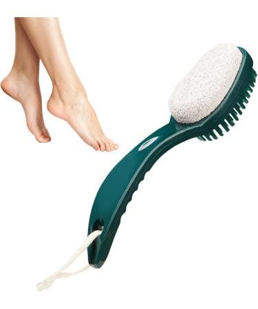 Toseky Foot Brush and Pumice Stone | 2 in 1 Multifunctional Foot Care Tools | Gentle Pumice Stone for Feet Comfortable Bathroom Accessories for Men and Women Green - Buy Online on SooperMarket.com