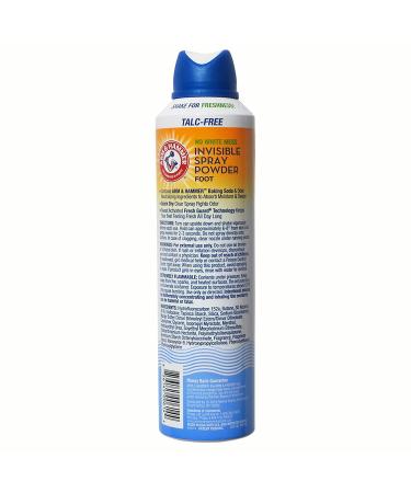 Arm & Hammer Invisible Foot Powder Spray - Talc-Free Foot Odor & Sweat Control - 7 Oz - Men & Women - 1 Pack - Buy Online on SooperMarket.com