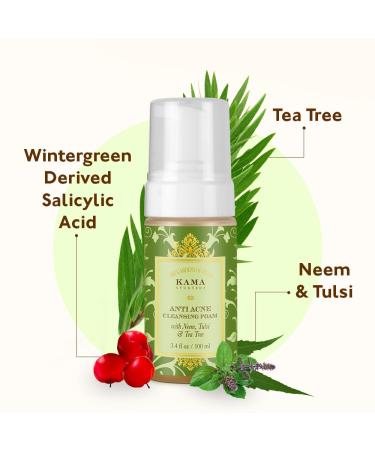 Kama Ayurveda Anti Acne Cleansing Foam - 100ml | Natural Acne Treatment | International Shipping Available - Buy Online on SooperMarket.com