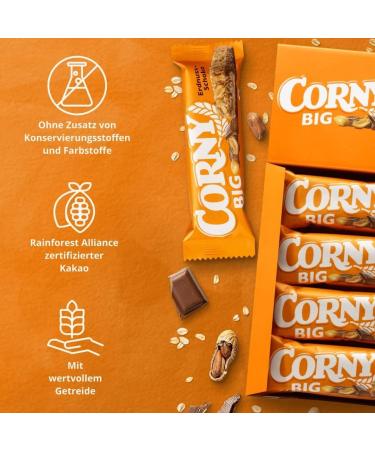 Cereal Bar Corny BIG Peanut-Chocolate - 24 Pack (50g Each) | Delicious Peanut & Chocolate Snack for Healthy Energy - Buy Online on SooperMarket.com