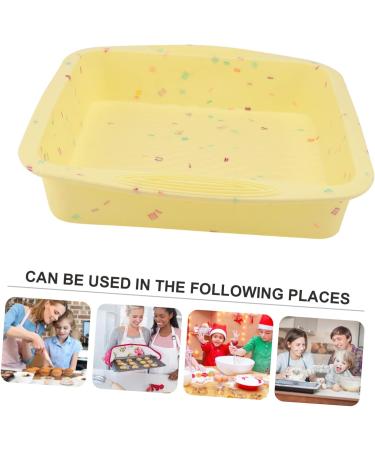 Zerodeko 1pc Cake Mold Silica Gel Jelly Ice Mold 26.5x24.5cm Yellow - Buy Online on SooperMarket.com