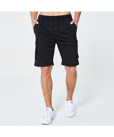 Ronony Men s Sport Shorts - Comfortable Loose Fit Jogging & Running Shorts with Pockets - Summer Cotton Casual Trousers - Available in XXL - #Black - Buy Online on SooperMarket.com
