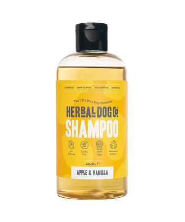 Herbal Dog Co Natural Dog Shampoo - Apple & Vanilla 250ml - Hypoallergenic Dog Wash for Dog Grooming - Cruelty Free Vegan Made in UK