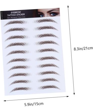 HAPINARY 8 Pcs Eyebrow Stickers Semi Permanent Eyebrows Eyebrow Shape Brown Water Transfer Paper with Soy Ink - Buy Online on SooperMarket.com
