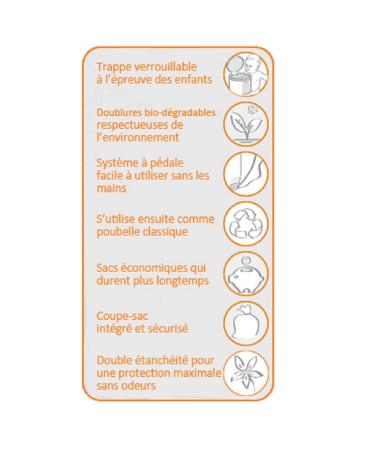 Biodegradable Collar Refill Packs for Diaper Containers - Maxi 26L x3 - Odor Control - 330 Diaper Capacity - Eco-Friendly - Buy Online on SooperMarket.com