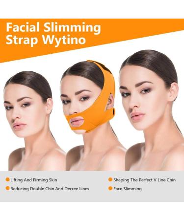 Facelift Slimming Belt for Women Double Chin Reducer V Line Cheek Lift Thin Mask Strap Anti Wrinkle Bandage (Orange) - Buy Online on SooperMarket.com