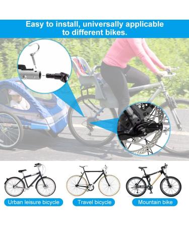 Buy DikeBAO 2-Piece Universal Bike Trailer Coupling for Kids & Dogs | Safe & Versatile Bicycle Trailer Support with Safety Pens & Key - Buy Online on SooperMarket.com