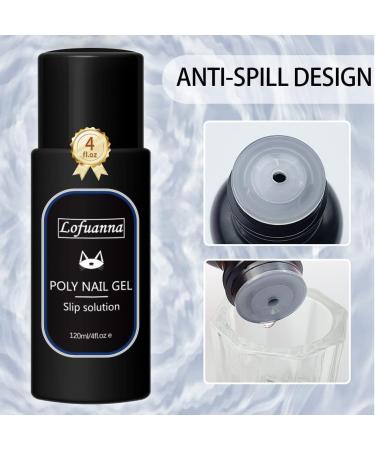 Lofuanna Slip Solution 240ML for Poly Nail Gel - Nail Extension Slip and Brush Conditioner - Nail Builder Gel Liquid for Beginners | SET 1 - Buy Online on SooperMarket.com