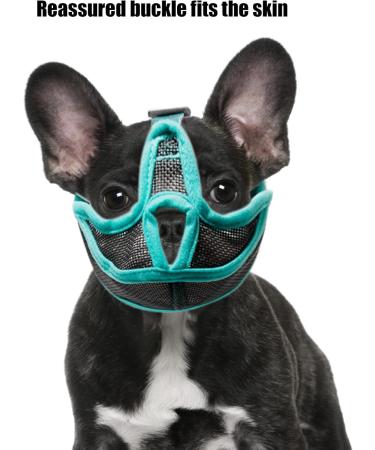 Dog Muzzle Short Snout Dog Muzzle Mesh Adjustable Breathable Anti Biting Bulldog for Anti-Biting Anti-Barking Licking(L) Large - Buy Online on SooperMarket.com