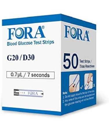 Short-Dated FORA G20 D30 V20 Blood Glucose Test Strips - 50 Count - Expires 2020Jan31 - Buy Online on SooperMarket.com
