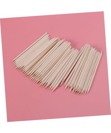 FRCOLOR 100pcs Nail Art Wood Sticks Orangewood Sticks for Nails Cuticles Nails Remover Tool Cuticle Sticks for Nails Nail Cleaning Sticks Wood Cuticle Pusher Wooden Sign Bamboo medium As Shown - Buy Online on SooperMarket.com