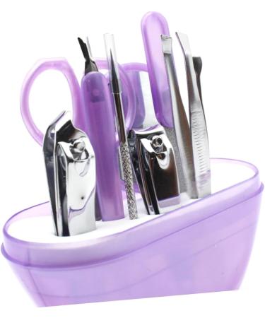FOMIYES Nail Trimmer Nail Painting Kit Nail Manicure Kit Beauty Kit Nail Art Kit 8 in 1 Nail File Nail Clipper Kit Toe 9 in 1 Nail File Nail Clippers Set Major Beauty Tools Purple medium Purple - Buy Online on SooperMarket.com