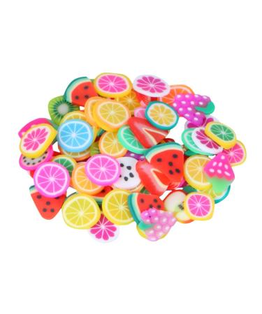 Healeved 1000pcs Manicure Tool Nail Decor Lip Gloss Kit Nail Art Mini Slices Fruit Nail Art Charms Nail Charms Glitter Lip Gloss Polymer Clay Slices for Nail Mini Crown Clip Set Assorted medium As Shown