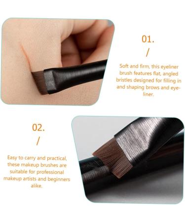 Healeved 12 Sets Wood Makeup Tool Black Women Eyebrow Brush Brow Brush Brow Brush Kit - Buy Online on SooperMarket.com