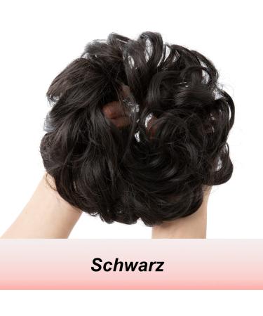 JJStar Large Black Hair Part with Rubber Band - Perfect for Updos Messy Buns & Ponytails | Hair Extensions for Women & Girls - Buy Online on SooperMarket.com