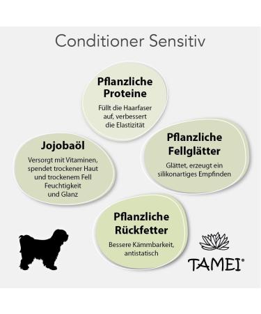 TAMEI Organic Dog Conditioner - Natural Grooming for All Breeds & Cats Vegan & Fragrance-Free 250 ml - Eases Combing & Nourishes Fur - Buy Online on SooperMarket.com