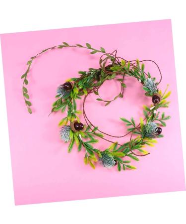 HAPINARY Pine Cone Garland Bridal Flower Headband Garland Crown Headpiece Xmas Leaves Wreath Pine Cone Headband Pine Cone Crown Holiday Rattan Wreat Seaside Resort Hair Christmas Flower - Buy Online on SooperMarket.com
