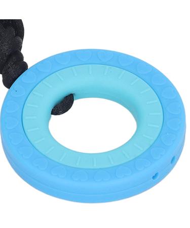 10PCS Kids Chewing Pendant Chew Sensory Necklace - Dark Blue | Silicone Teething Pain Relief for Children - Low Temp Resistant - Buy Online on SooperMarket.com