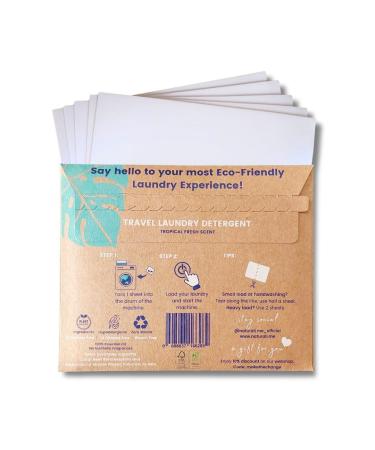 "Naturali Eco Travel Laundry Detergent Sheets - 5-Pack: Compact Convenient Cruise Ship Essentials Sink & Hand Wash Soap Must-Have for International & European Travel