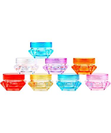 Desikixudy Cosmetic Sample Container Plastic Clear Cosmetic Pot Jars with Screw Cap Lid for Eye Shadow Nails Powder Jewelry - Buy Online on SooperMarket.com