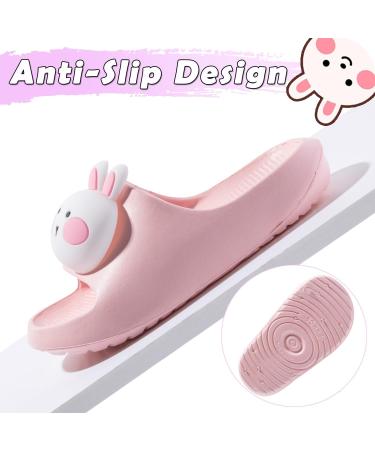 DRECAGE Kids Flip-Flops | Girls & Boys Soft Slide-Resistant Bathing Sandals - Pink Bunny Summer Slippers (EU Sizes 23-33) - Buy Online on SooperMarket.com
