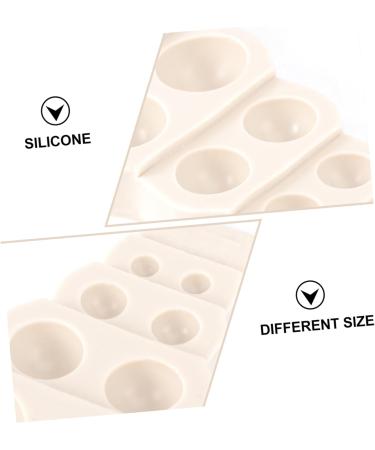 1pc Hemisphere Mold Bubble Decorations DIY Chocolate Mold Christmas Cake Mold Molde para Pastel Cake Baking Molds for Resin Chocolate Making Mold Maker Silica Gel Small Beads Round Light Grey 15.1x6.9cm - Buy Online on SooperMarket.com