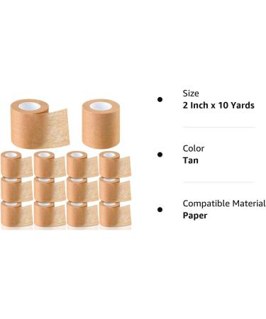 Tondiamo 12 Rolls Micropore Tan Surgical Tape 2 Inch x 10 Yards - Breathable & Adhesive Medical Tape for Skin, Face, Nose - Non Woven Paper - Household Supplies - Buy Online on SooperMarket.com