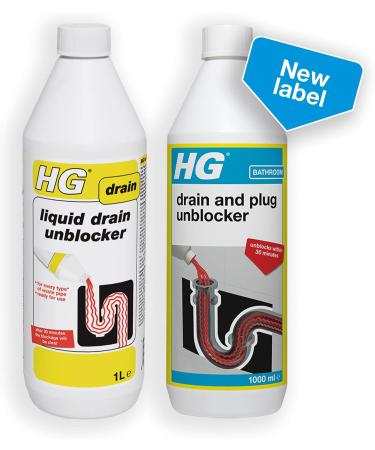 RIDGID 56658 Model K-6P Toilet Auger with Bulb Head & HG Plug Hole & Drain Unblocker by HG Cleaning Products + Hole & Drain Unblocker 1Litre - Buy Online on SooperMarket.com
