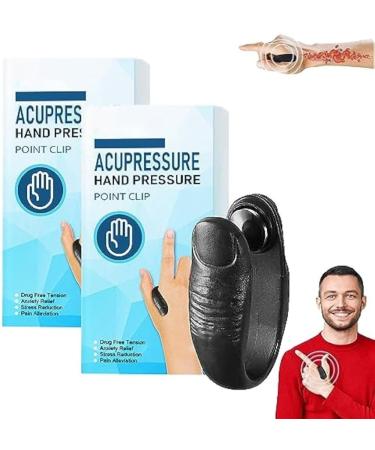 Lymphatic Treatment Acupressure Clip Tiger Mouth Clip Acupressure Hand Pressure Point Clip Good Sleep Aid Relief Tension Anxiety (2pcs)