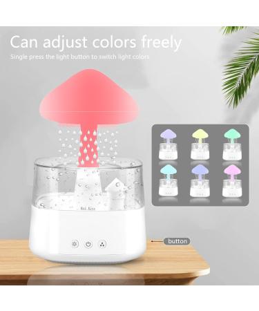 Rain Cloud Humidifier - Colorful Light Aroma Diffuser with 7 Color Changing Lights and Water Drop Sound - White 2 - Buy Online on SooperMarket.com